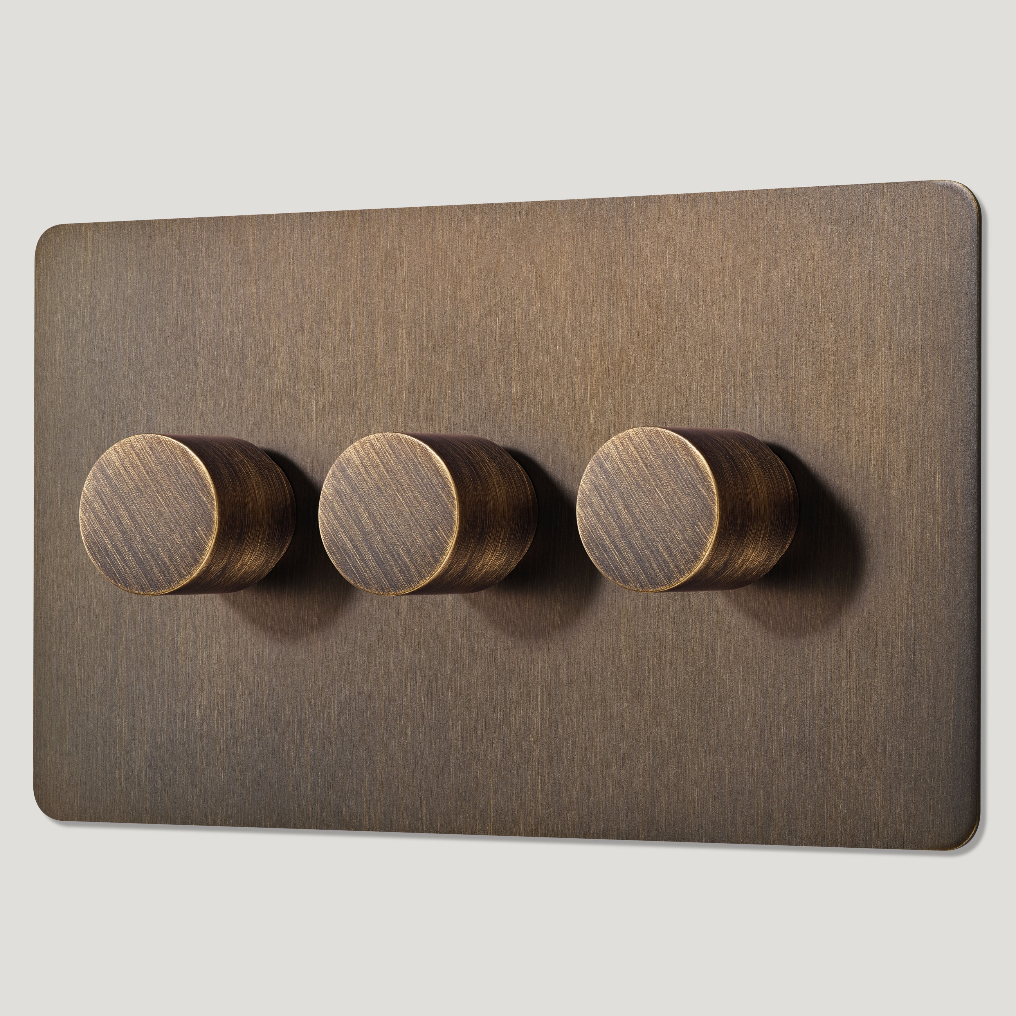 MAXWELL 3G Smooth Dimmer Light Switch - Antique Brass