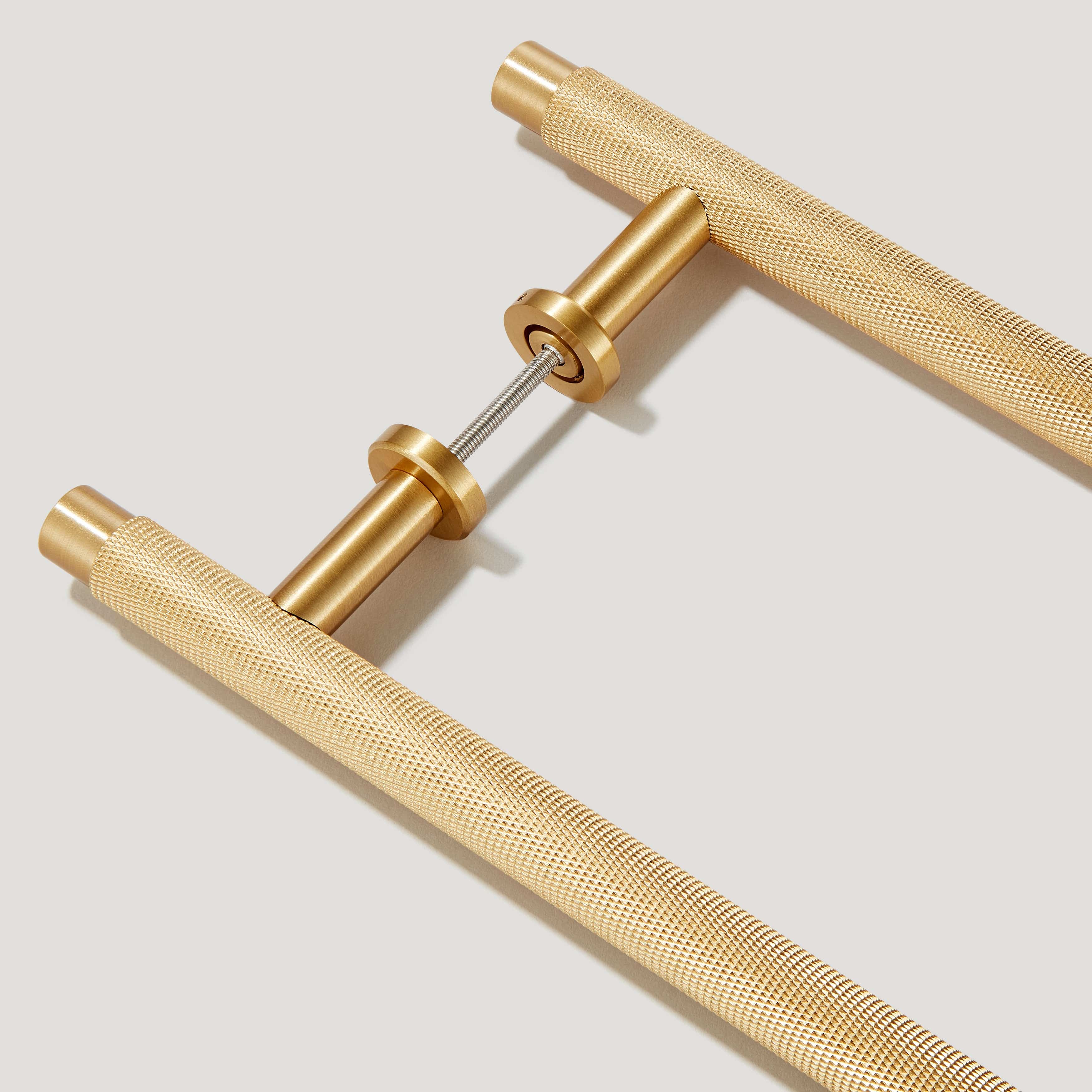 STURDY Back to Back Handle Fitting - Satin Brass
