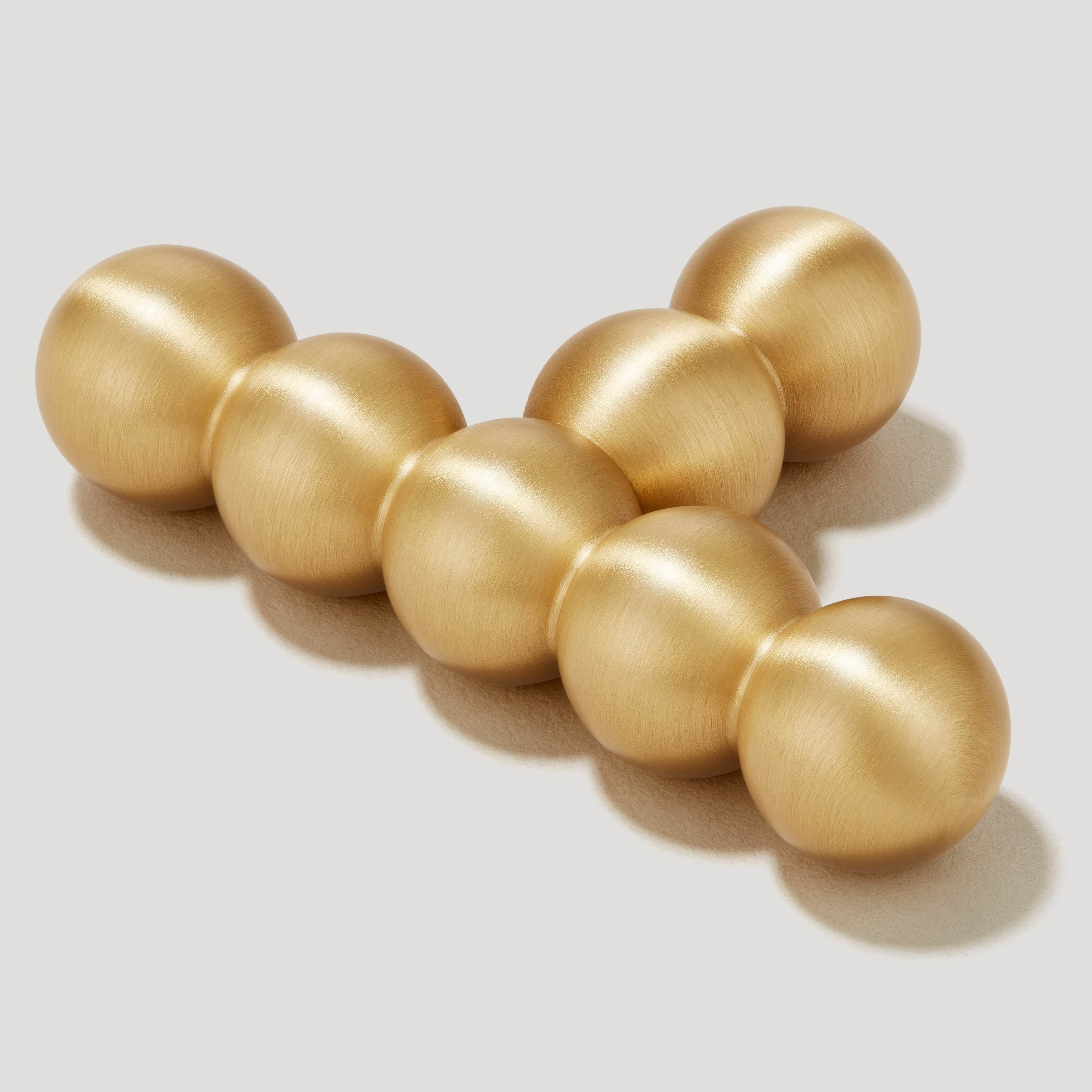 BOBBIN Single T Handle - Satin Brass