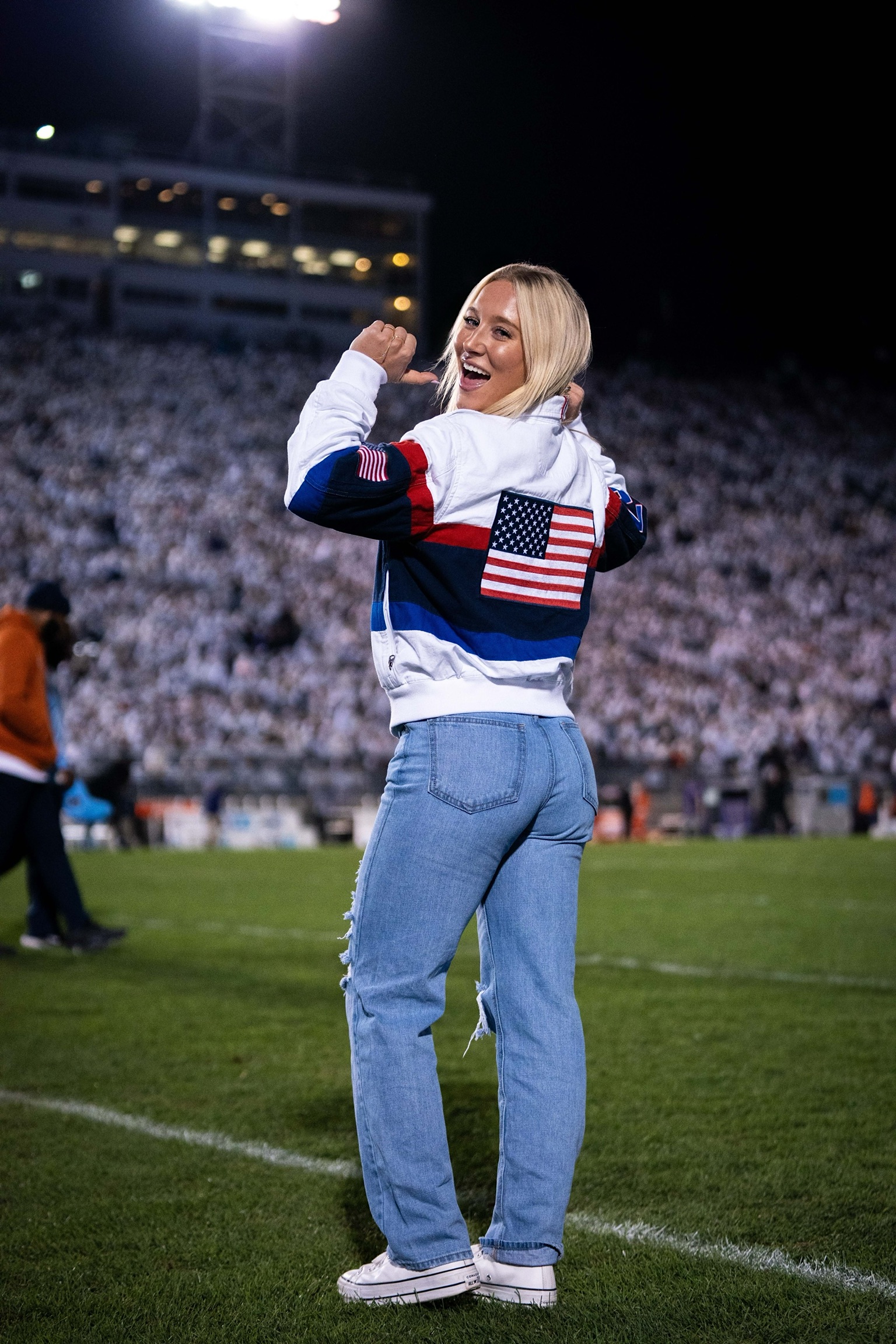 Phia Gladieux at Penn State stadium