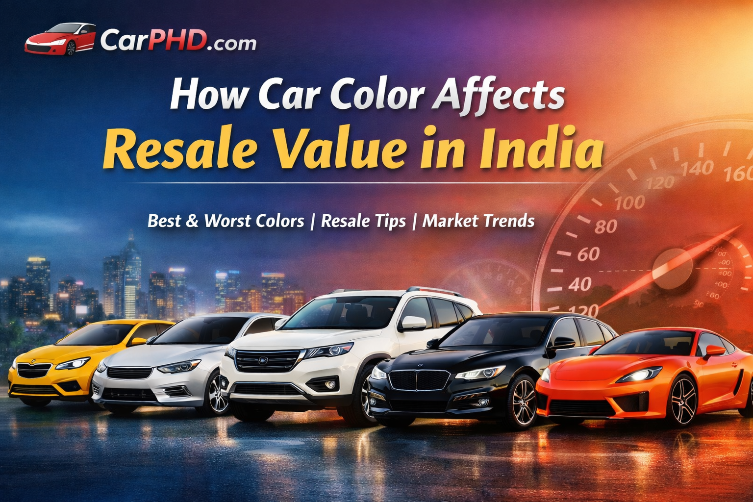 Cover image for How Car Color Affects Resale Value in India blog