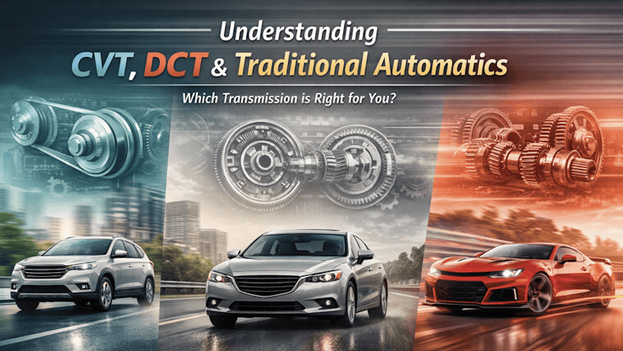 Cover image for Understanding CVT, DCT, and Traditional Automatics: Which Transmission is Right for You? blog