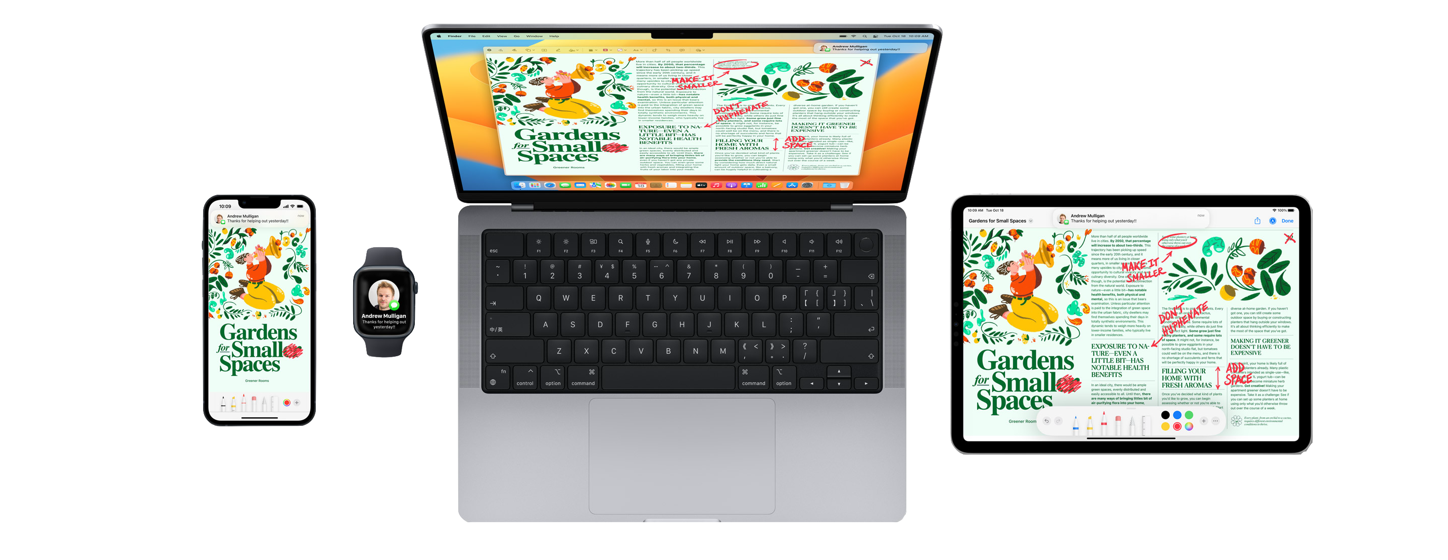 iPhone, Apple Watch, MacBook, iPad