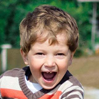 Boy smiling