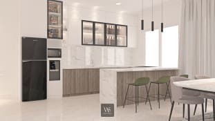 Classic modern kitchen and dining