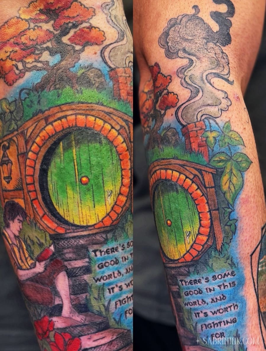 Hobbit Hole Lotr Color Tattoo Calgary Sabrina Zimmer Qctq0d