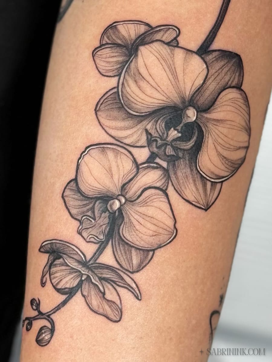 Orchid Floral Tattoo Calgary Sabrina Zimmer Trovfg