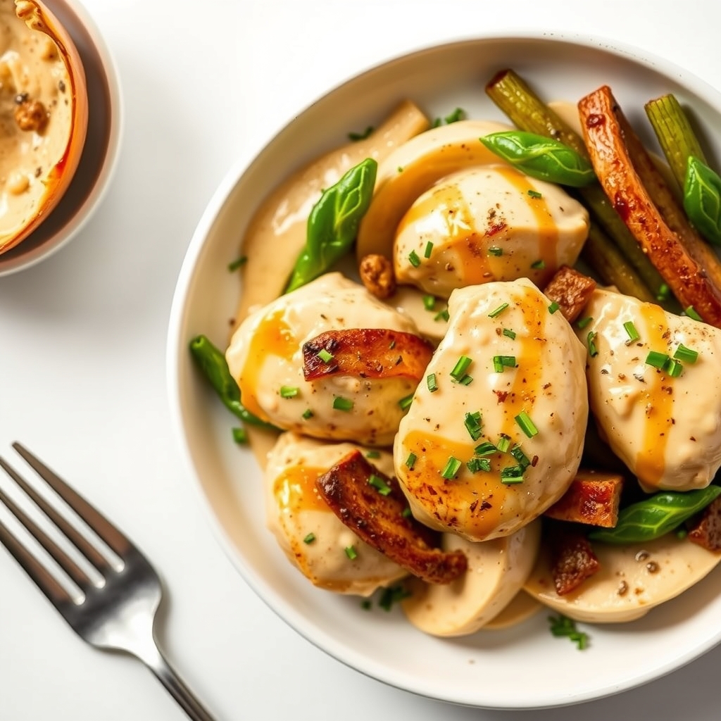Butter and heavy cream in a pan
