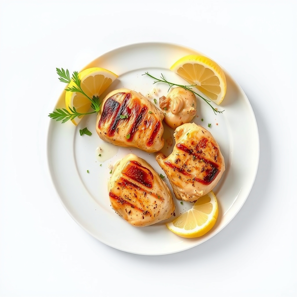 Chicken being marinated