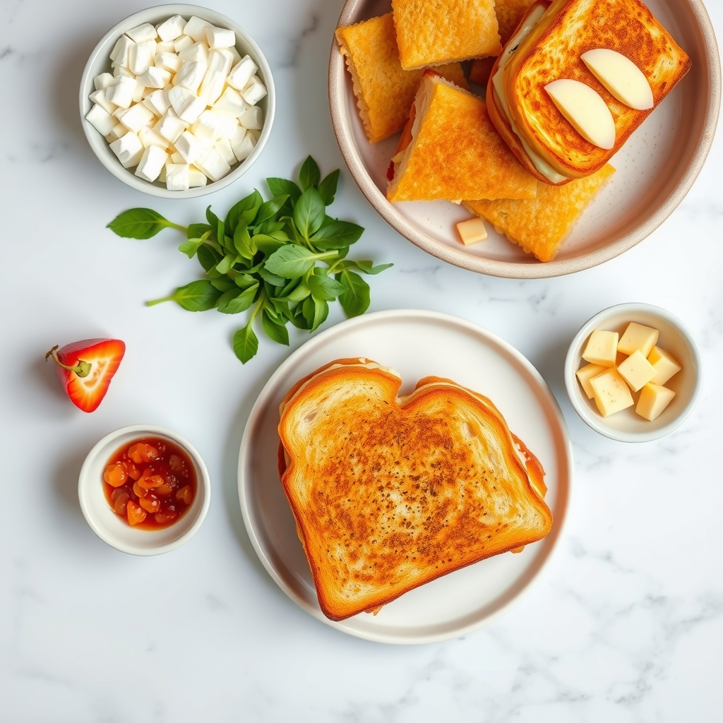 Ingredient Layout for Grilled Cheese