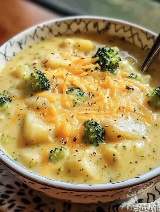 Crockpot Potato Broccoli Cheddar Soup
