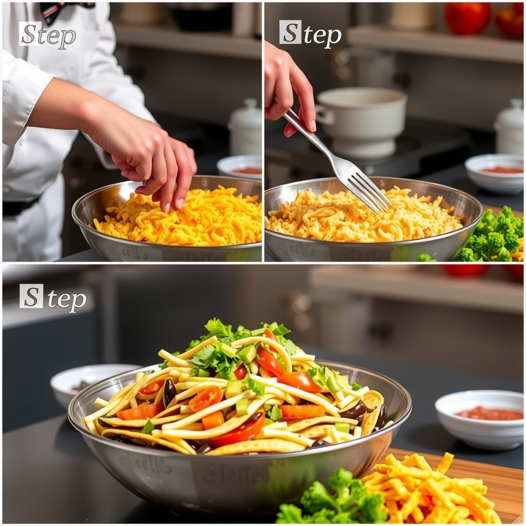 cooking process of Taco Salad