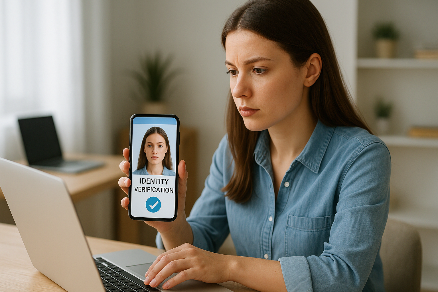 Digital identity verification concept illustration