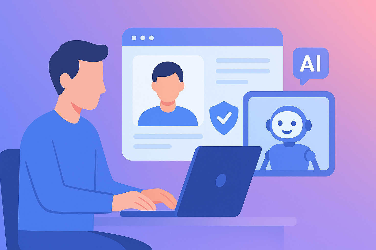 AI identity misuse illustration