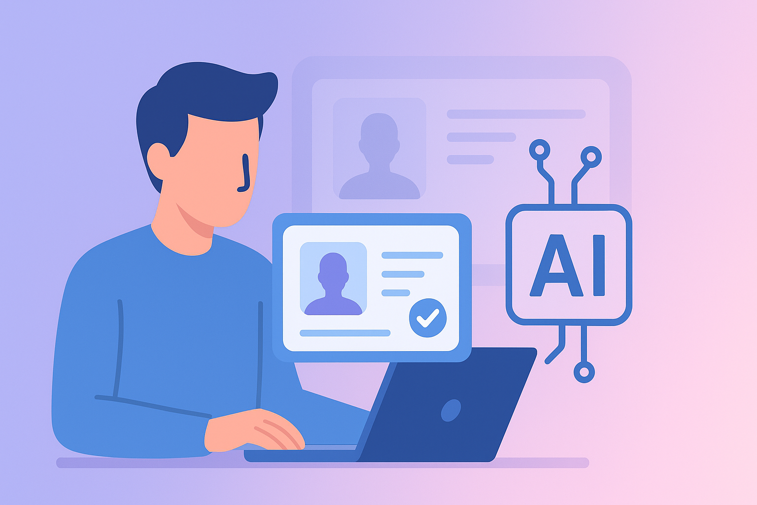 AI fraud and digital identity verification concept