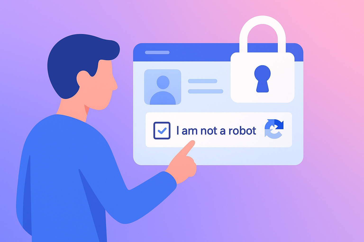 Digital identity verification concept showing human authentication