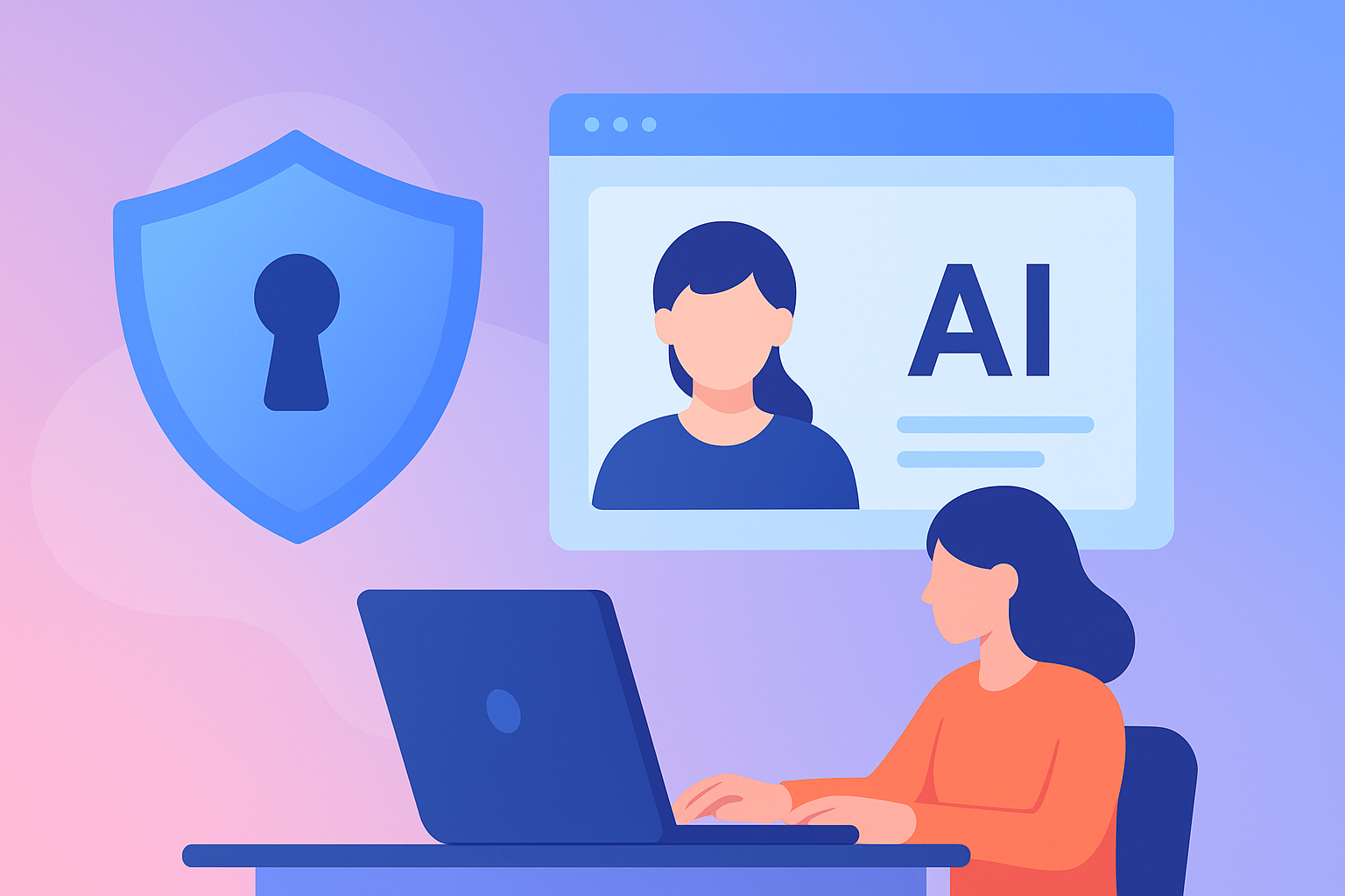 AI impersonation and digital identity security concept