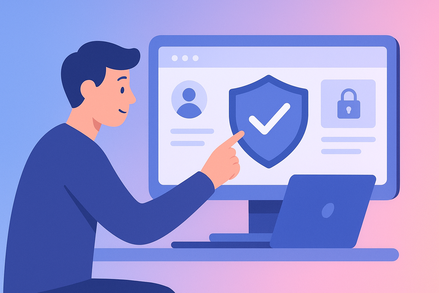 Secure digital identity verification concept