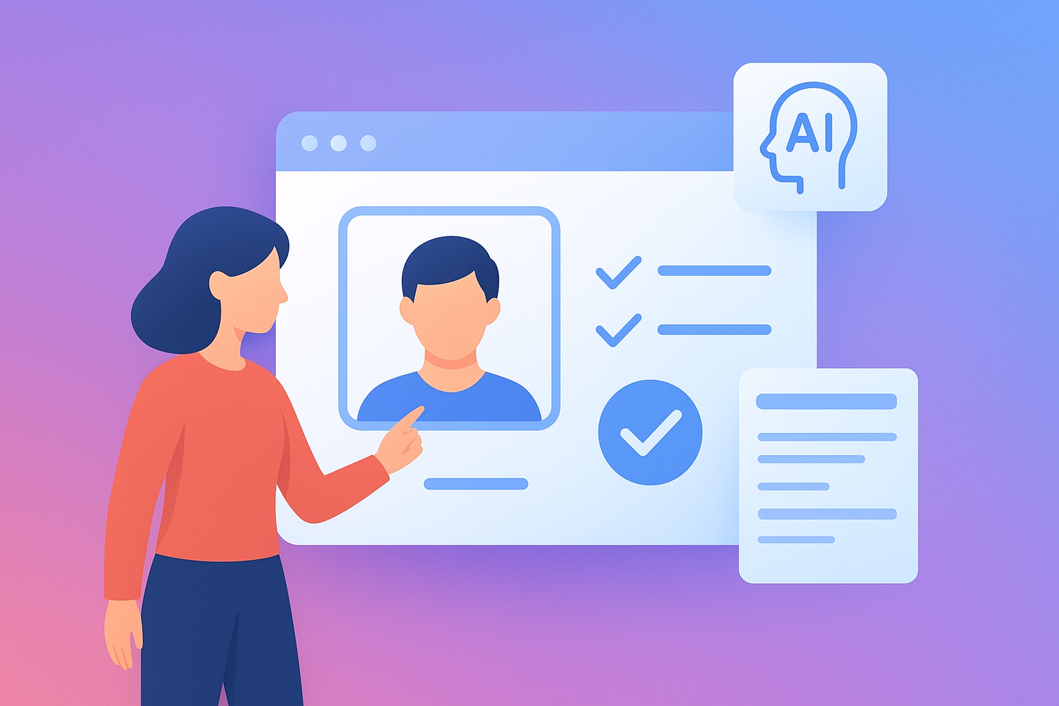 Online identity verification concept showing secure digital profile
