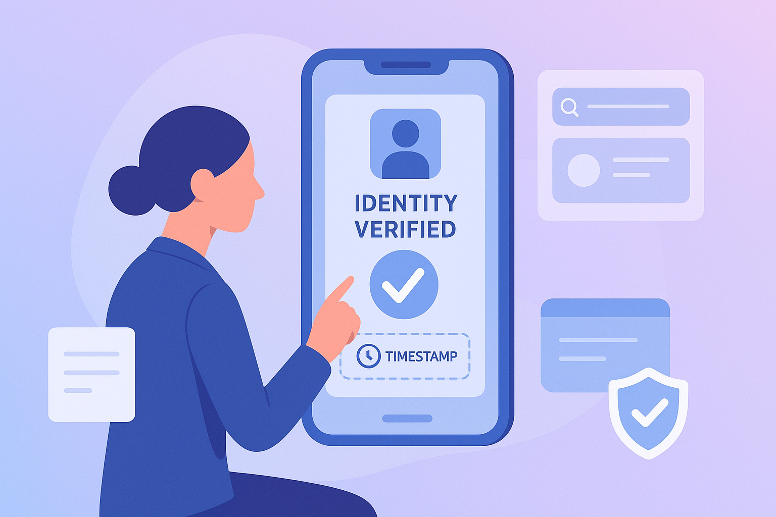 Secure digital identity verification concept