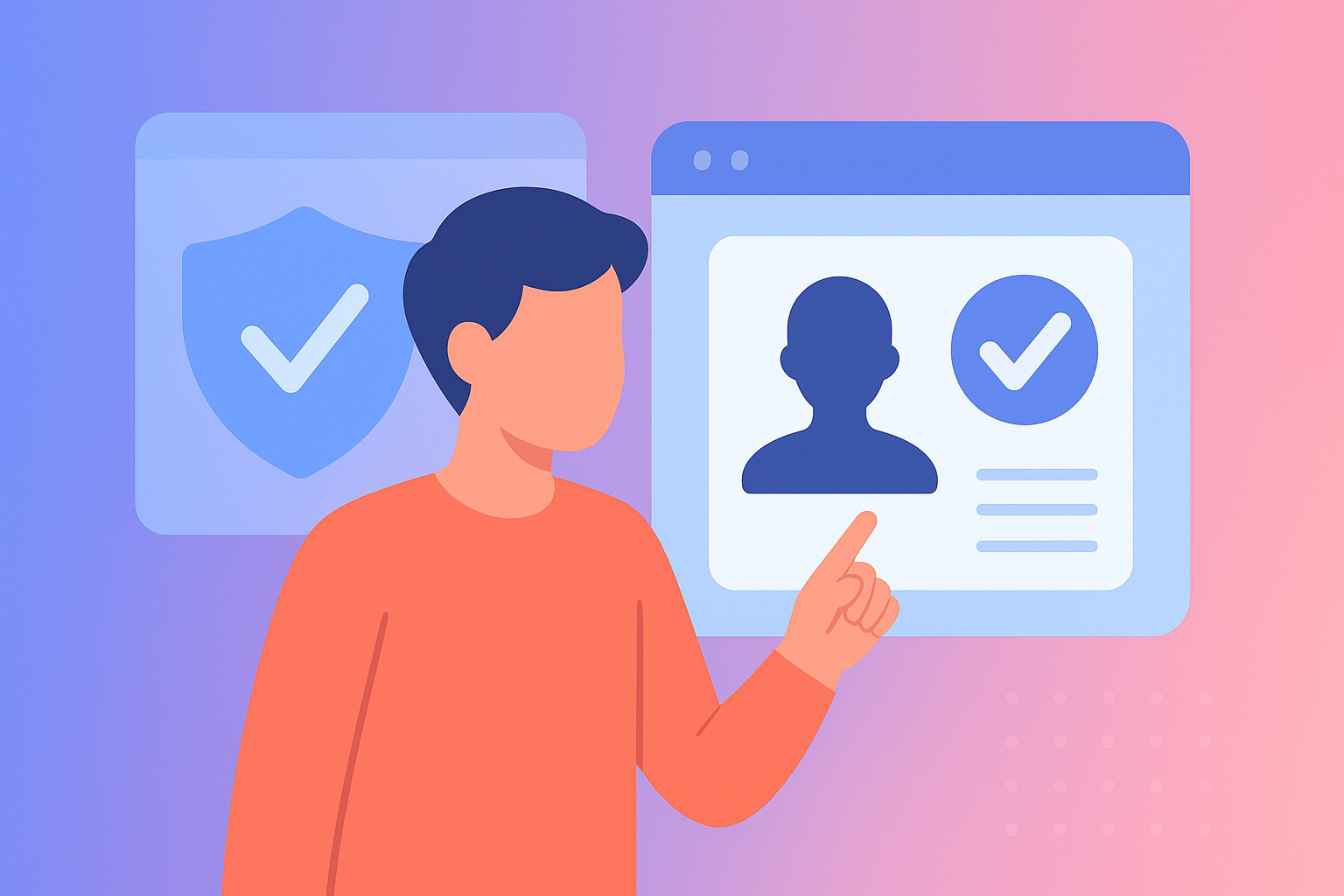 Digital identity verification concept showing secure authentication
