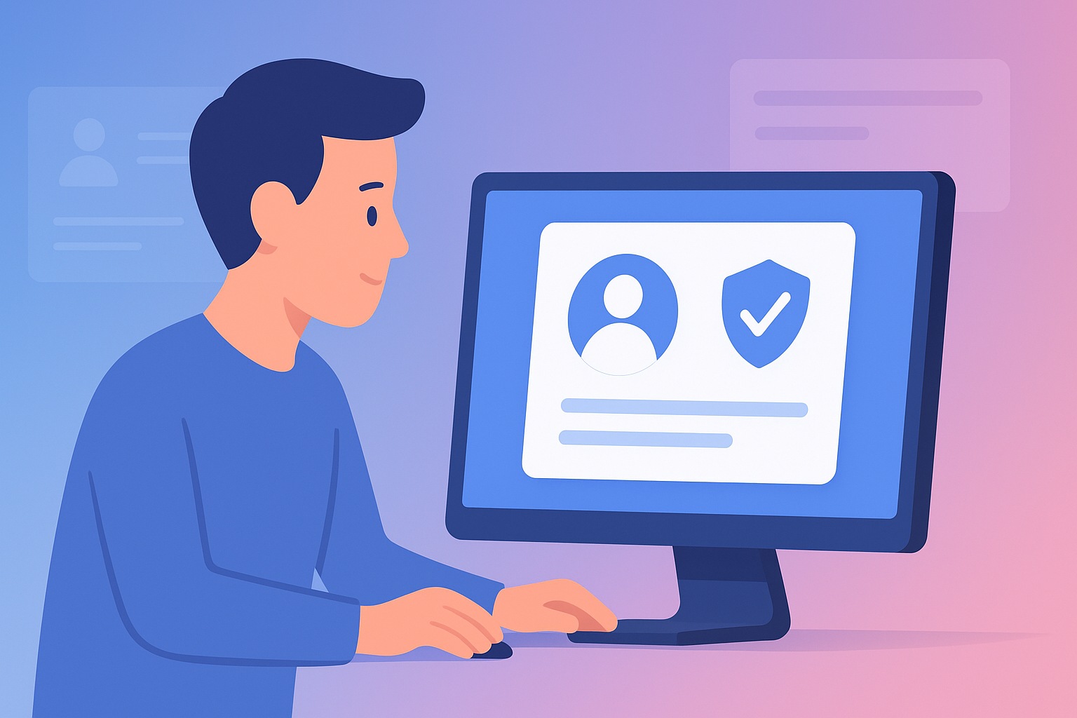 Digital identity verification interface on a modern device