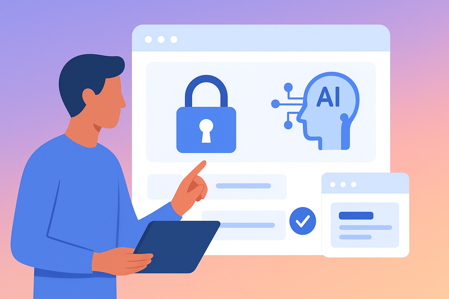 Digital identity verification concept with secure authentication