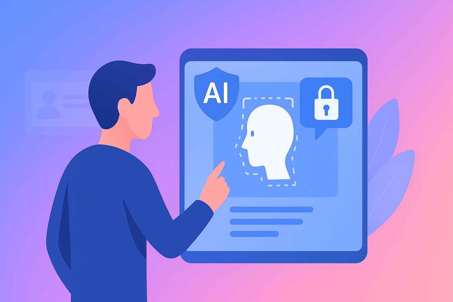 Biometric liveness verification process illustration