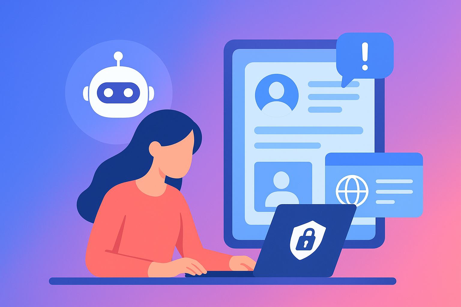 AI-generated identity impersonation concept