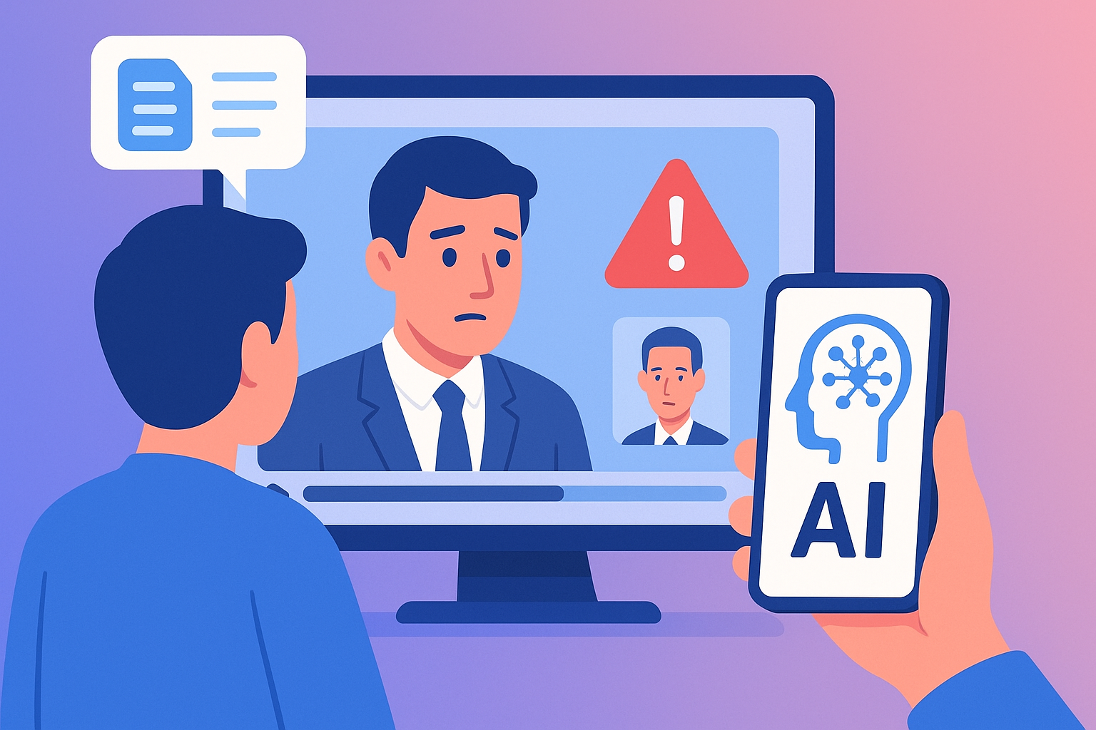 Deepfake video impersonation example