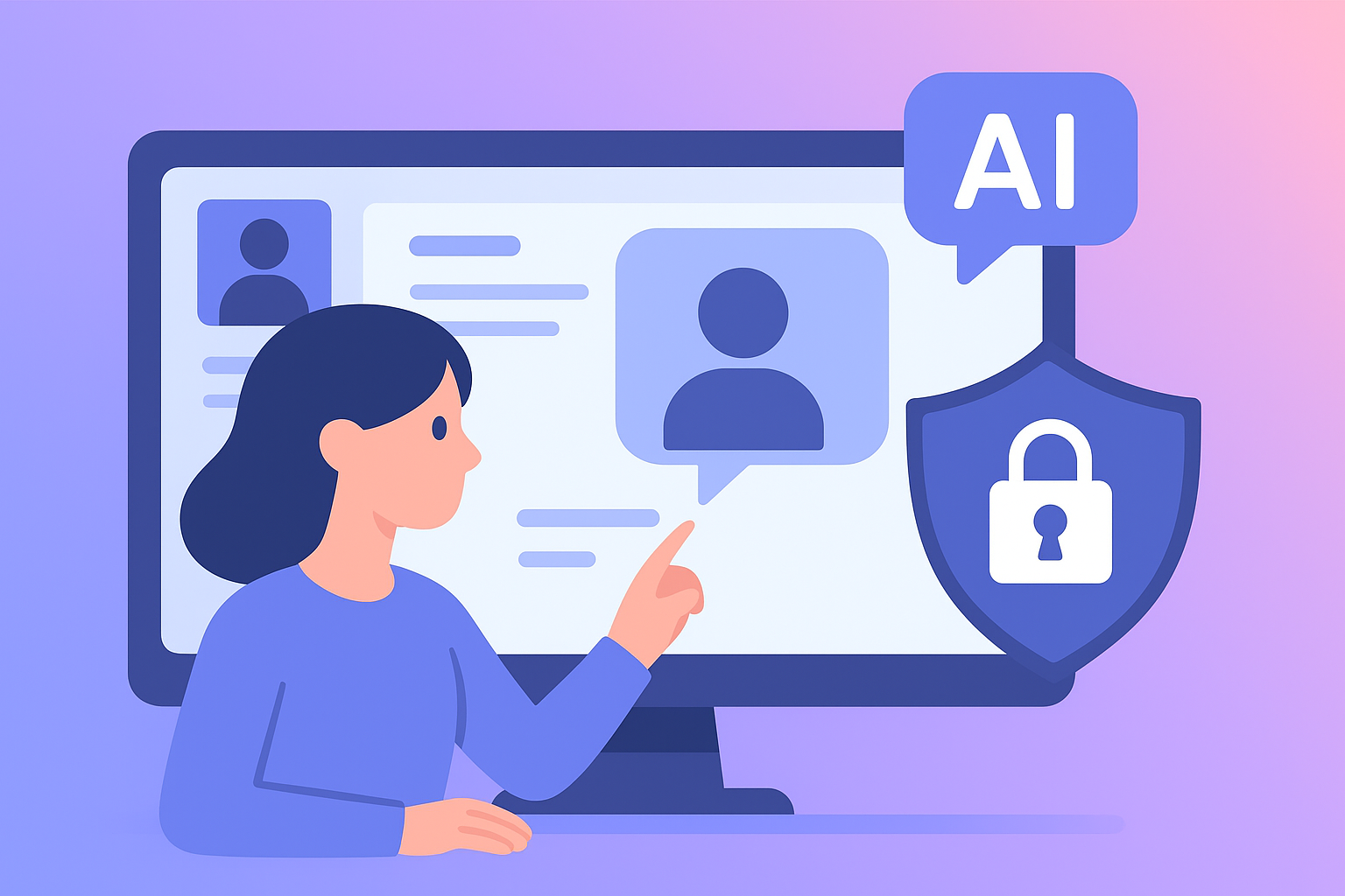 AI impersonation and digital identity verification concept