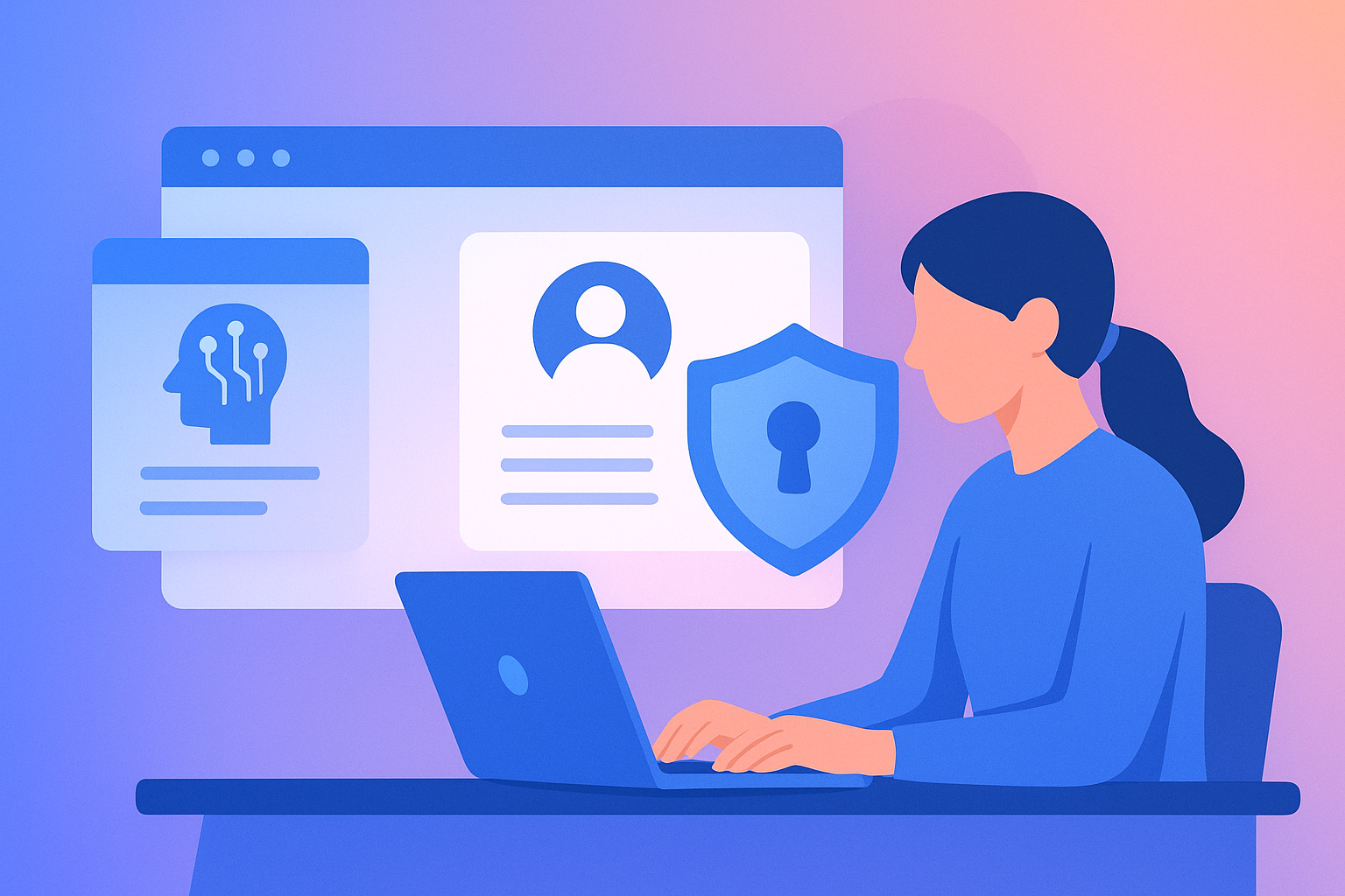 Digital identity verification and AI impersonation concept