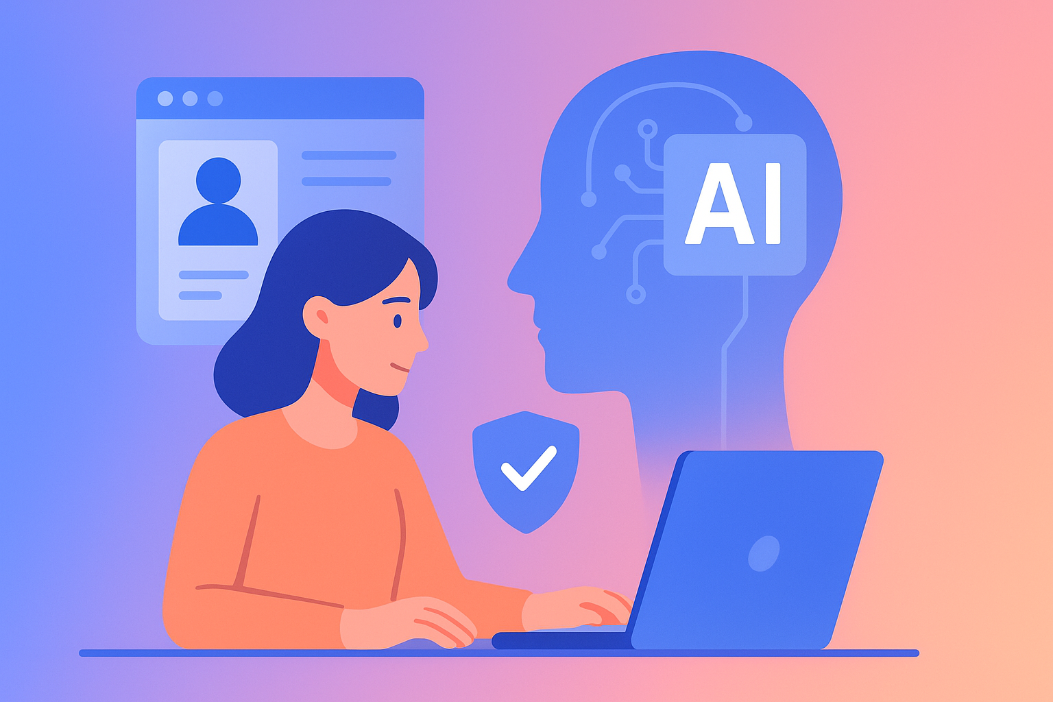 Biometric liveness verification process illustration