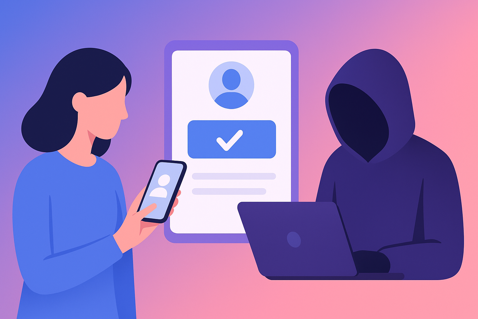 Biometric liveness verification process illustration