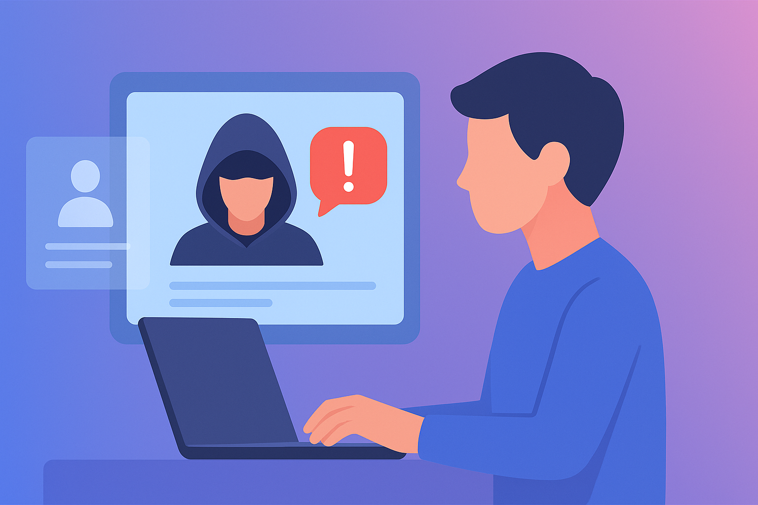 Online impersonation and digital identity risks illustration