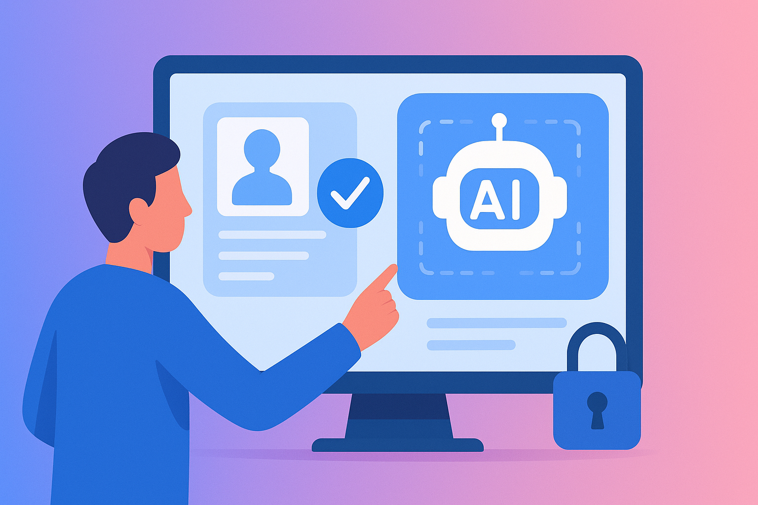 AI identity verification concept showing digital identity validation