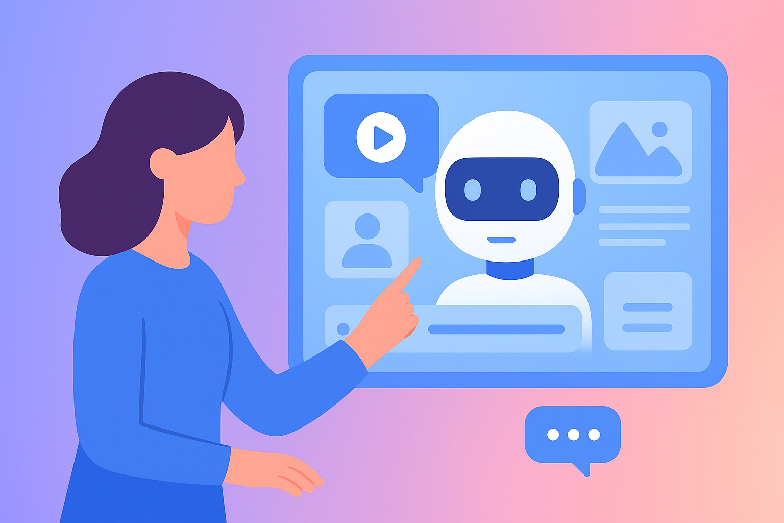 Synthetic media and digital identity illustration