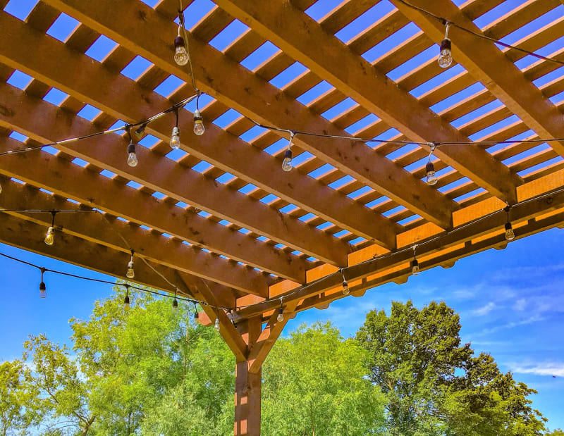 12x14 slatted cedar pergola