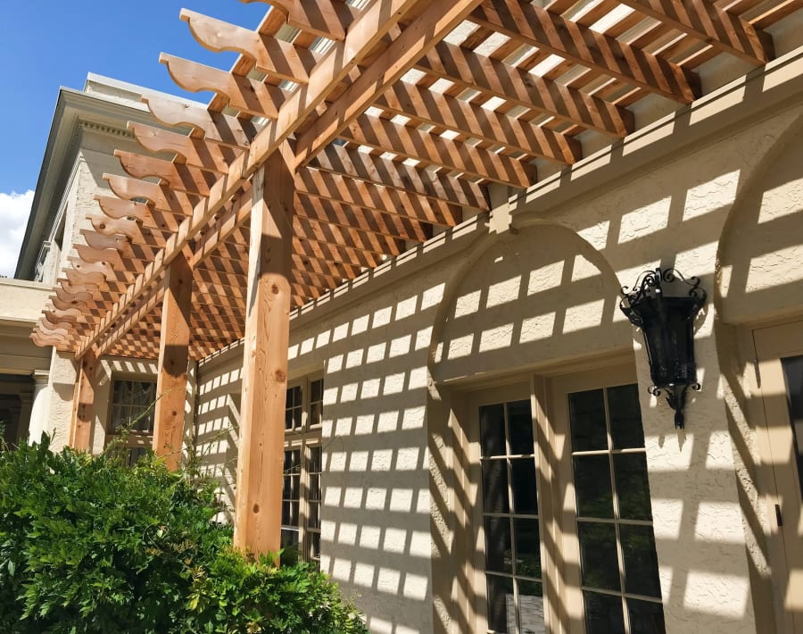 Cedar pergola build