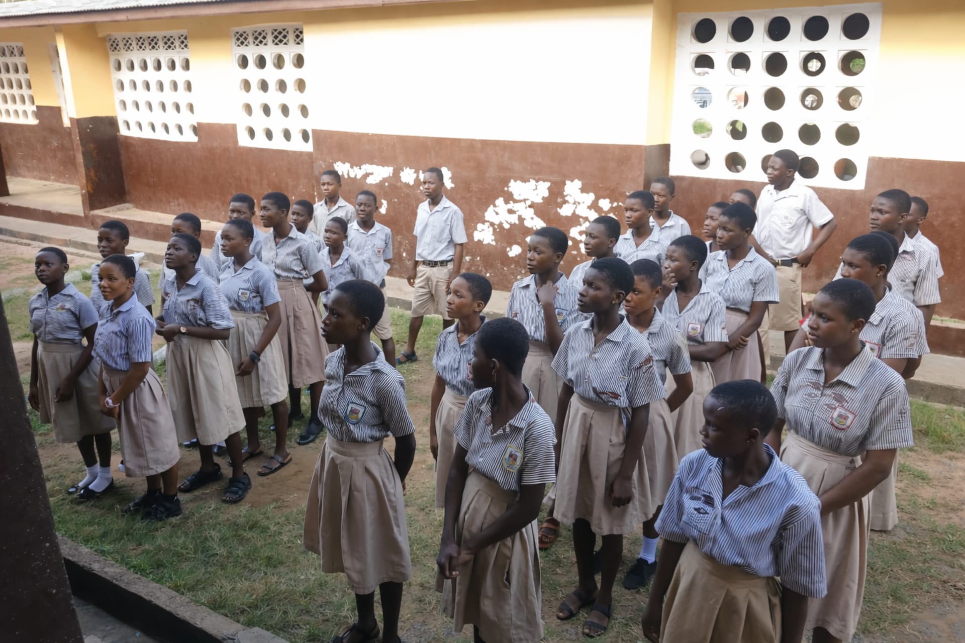 Students gathered in school assembly at a TendaiCare-supported school