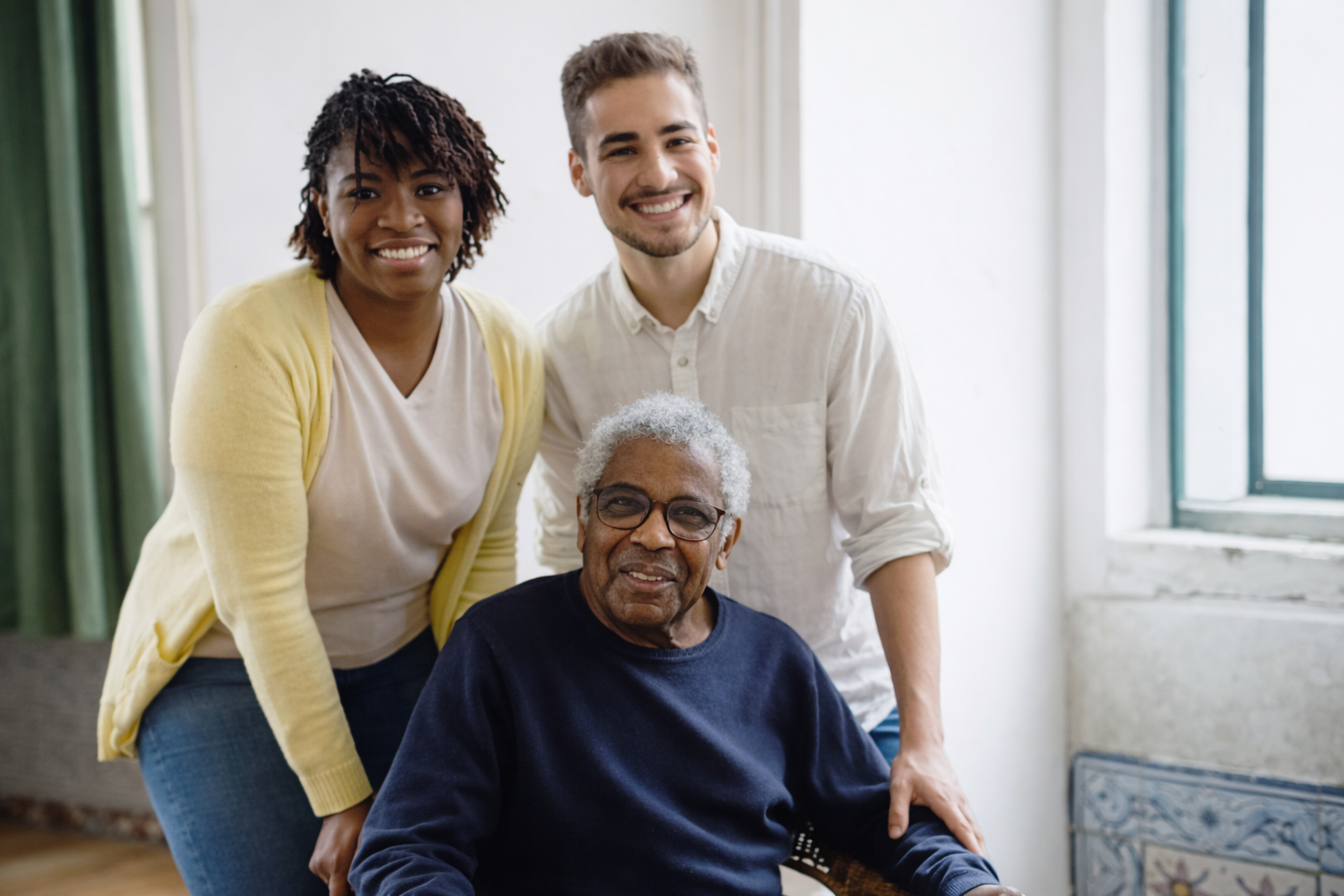 Generational bond and warm smiles
