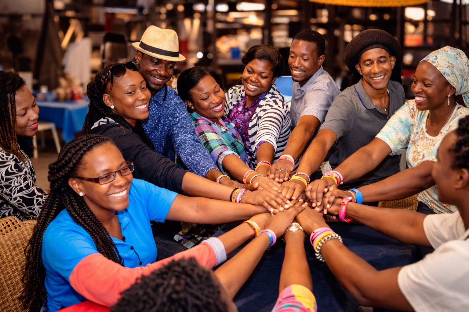 Unity in the circle of hands