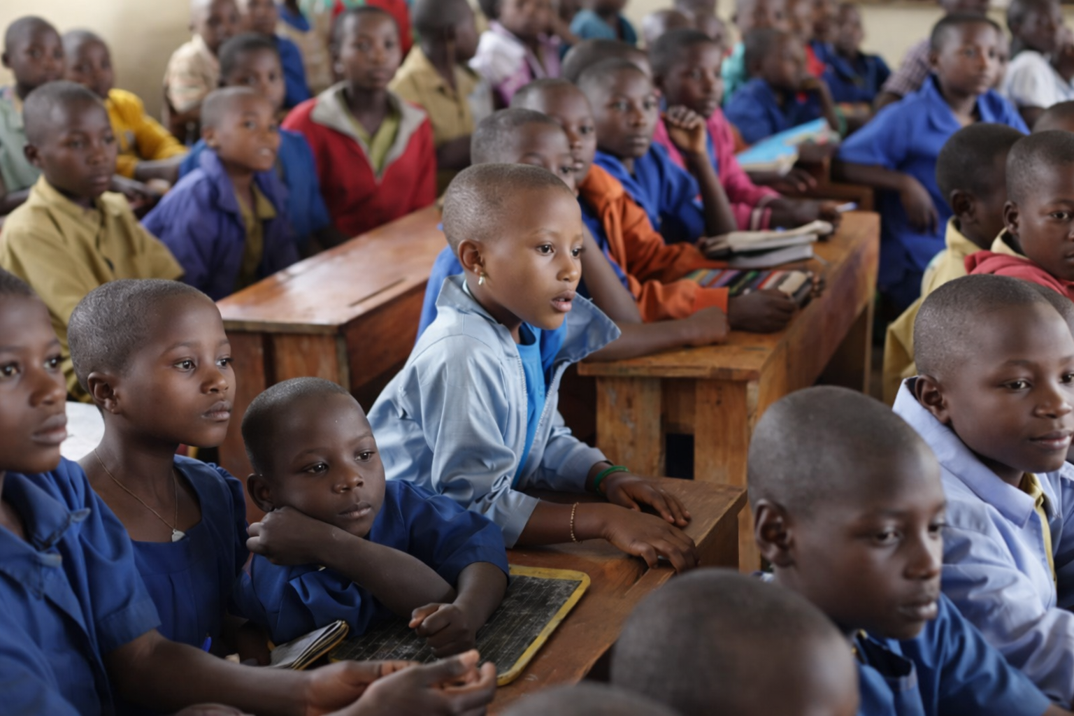Children in class in Africa