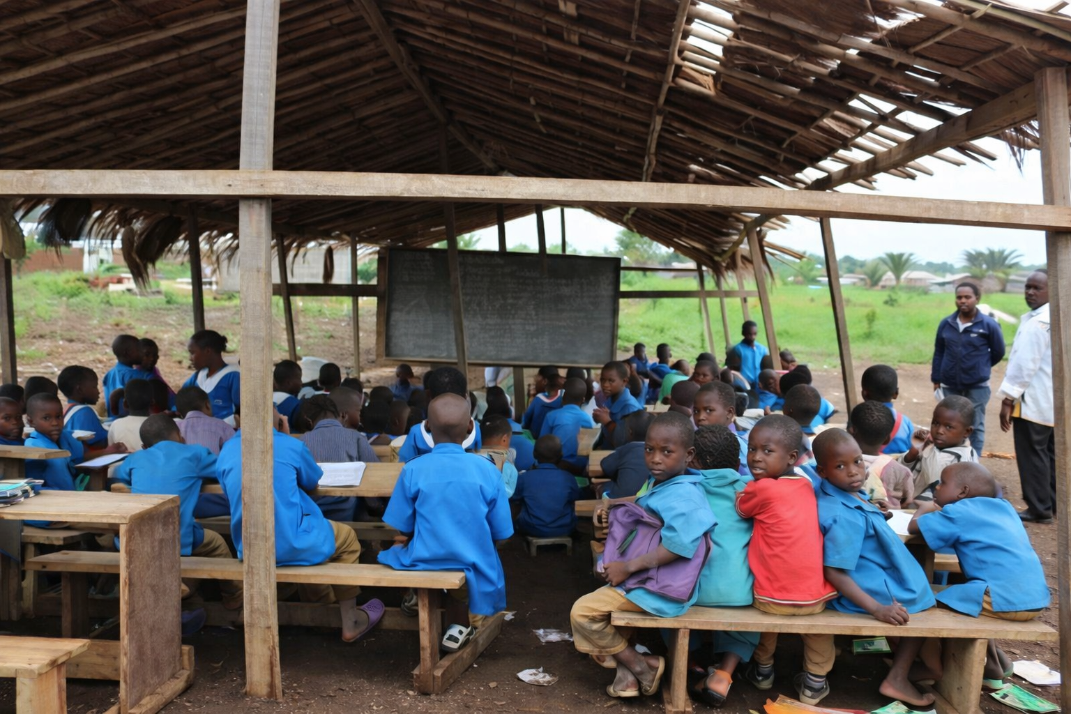Outdoor classroom in a rural setting
