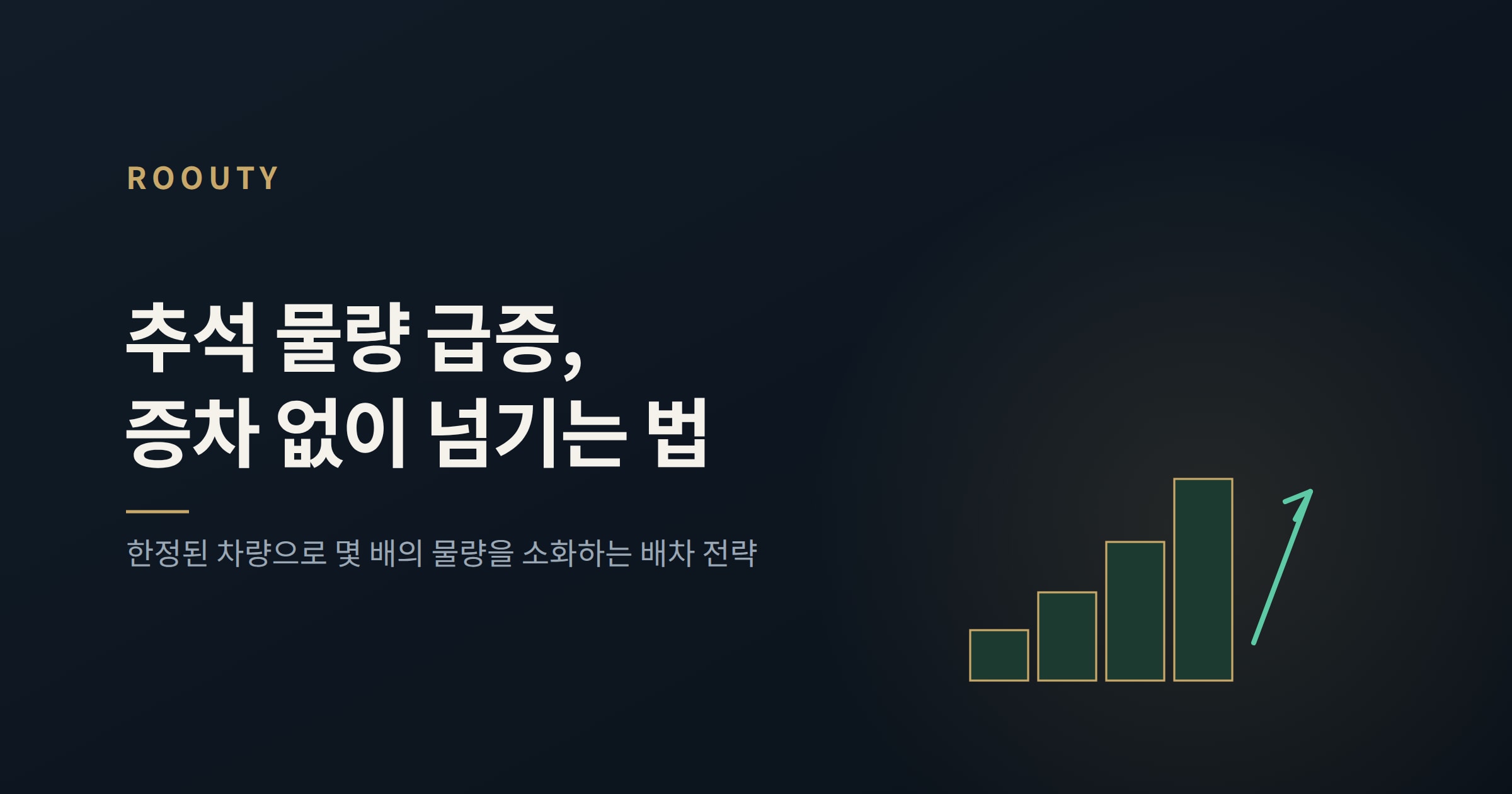 추석 물량 급증, 어떻게 대비하고 계신가요