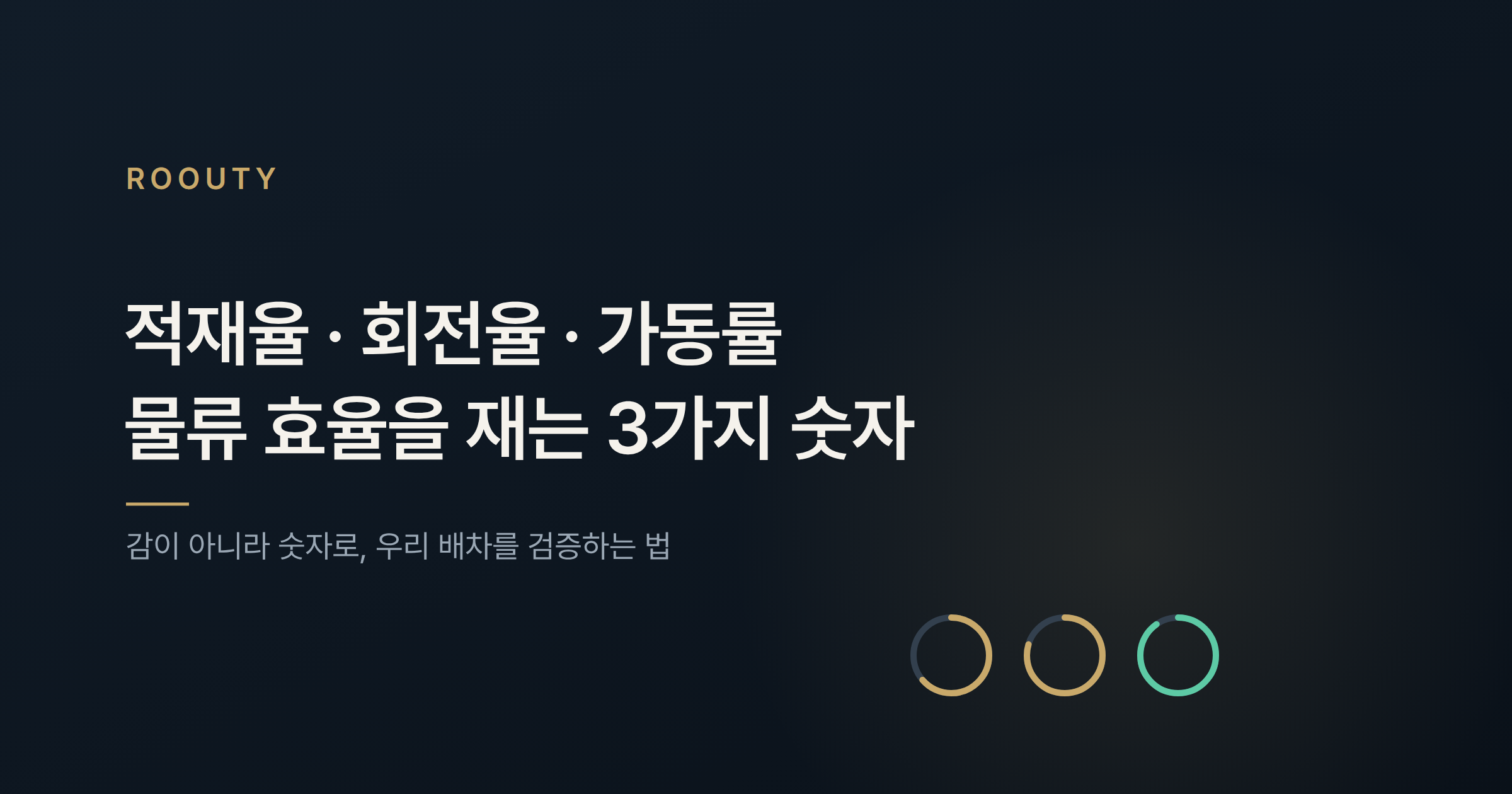 적재율, 회전율, 가동률: 물류효율과 관리의 관점