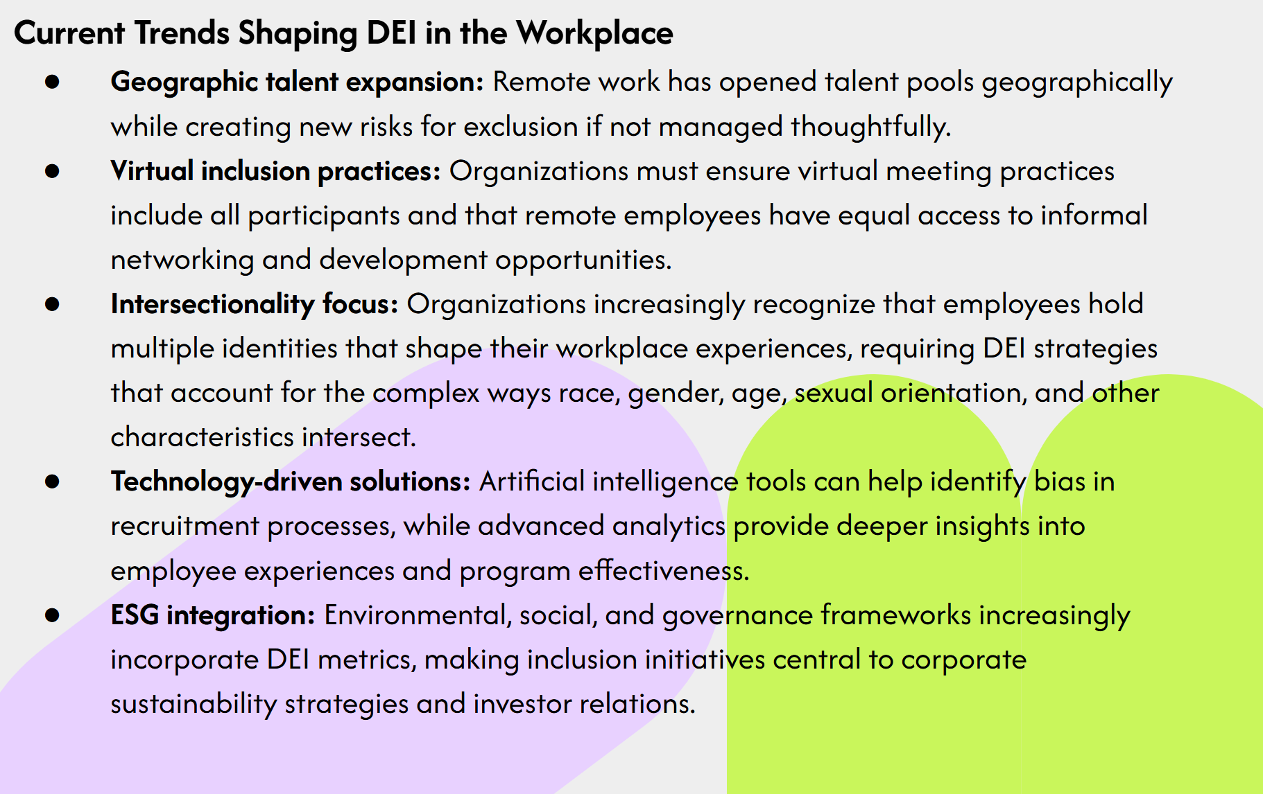 Current Trends Shaping DEI