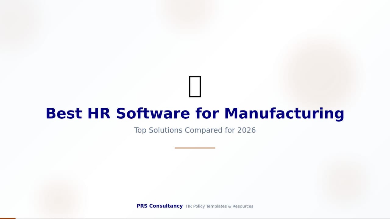 Best HR Software for Manufacturing