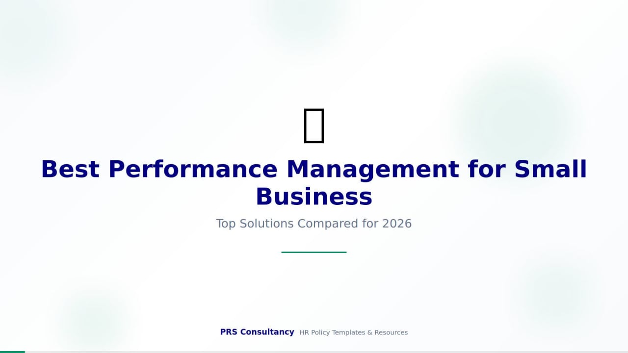 Best Performance Management for Small Business
