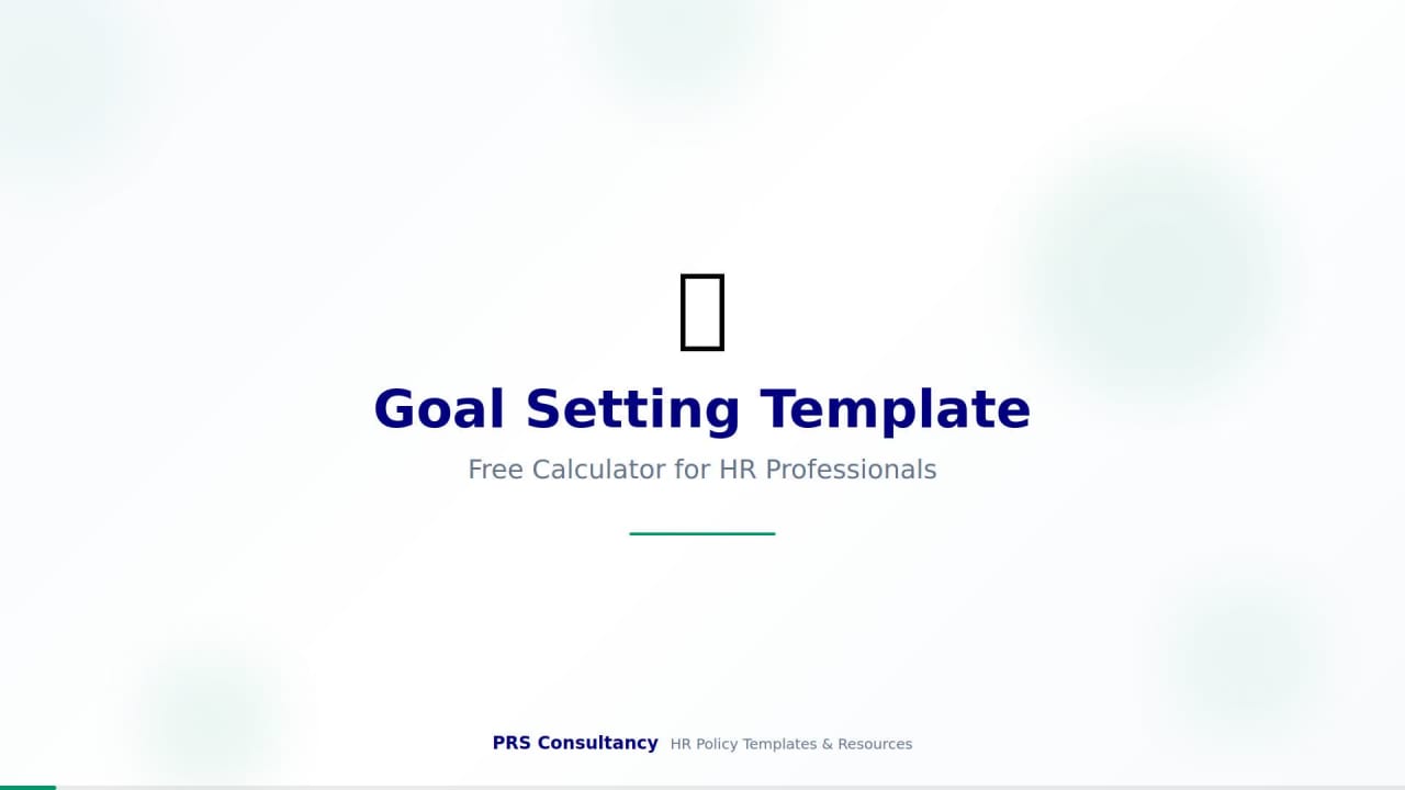 Goal Setting Template Guide